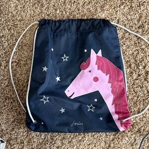 Joules Navy Bag with Pink Horse and Stars